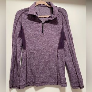 Lululemon 1/4 zip Athletic Jacket Pull Over purple